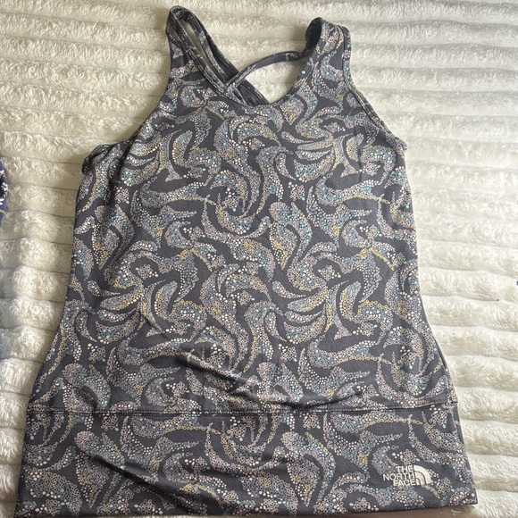 The North Face Tops - The North Face Women's Blue and Gray Patterned Tank Top